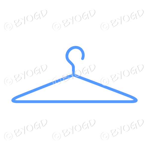 Blue coat hanger
