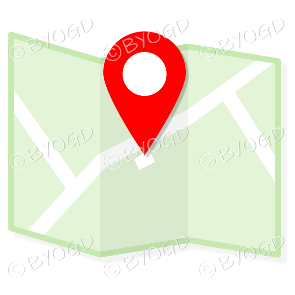 Green street map to show directions to your clients.