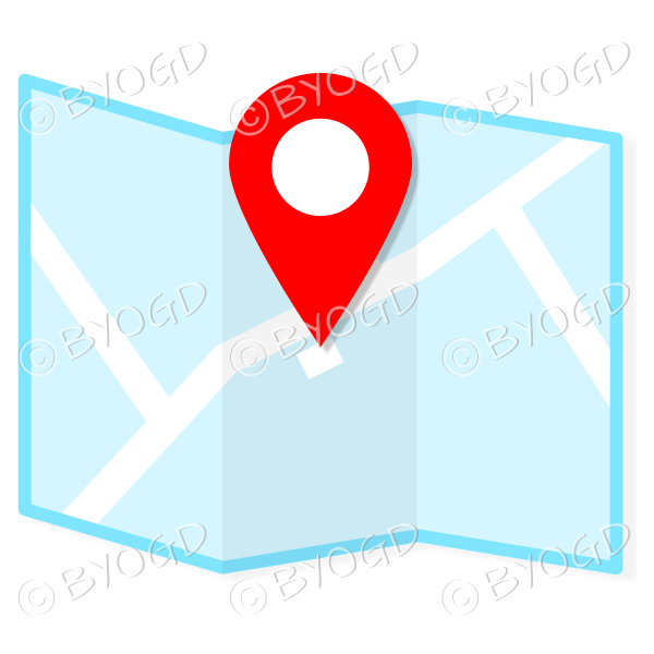 Light Blue street map to show directions to your clients.