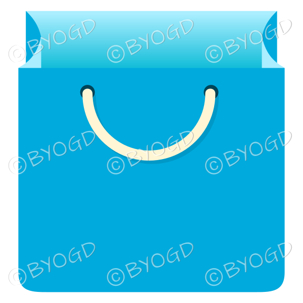 Light Blue grocery bag for shopping at your store.
