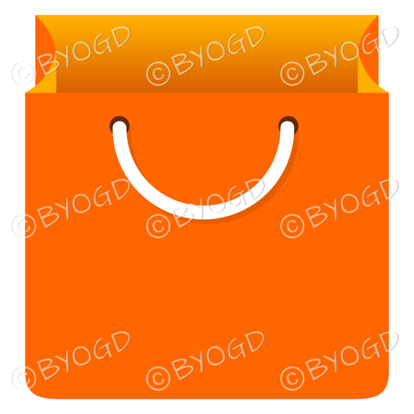 Orange grocery bag for shopping at your store.