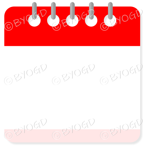 Red desk note pad for your own message.