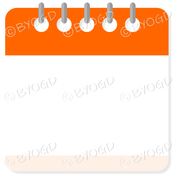 Orange desk note pad for your own message.