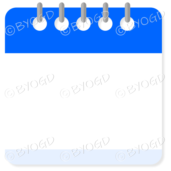 Blue desk note pad for your own message.