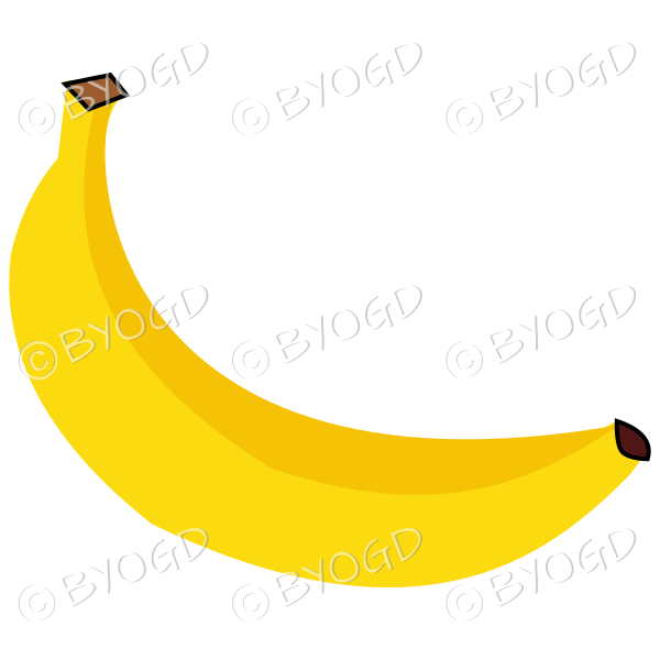 A healthy fruity banana. Yellow and delicious!