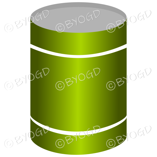 Green can or tin of soup or vegetables
