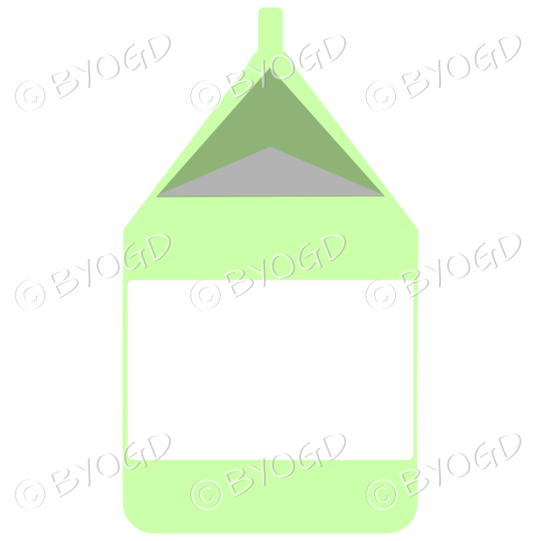 Green food carton for milk, soup or juice
