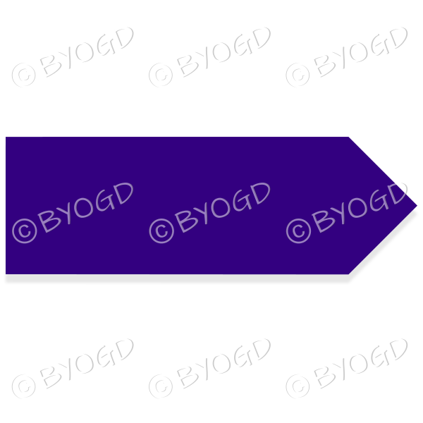 Dark purple direction pointer - write your own message