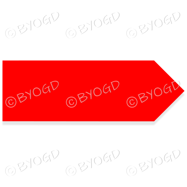Red direction pointer - write your own message
