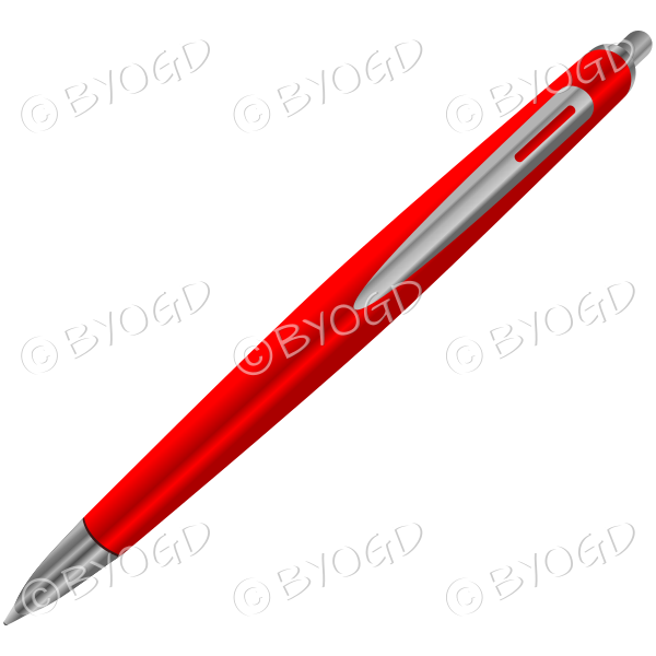Red pen to write your blog or sign your name.