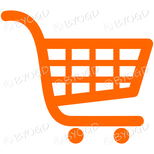 Orange shopping cart for your customers purchases