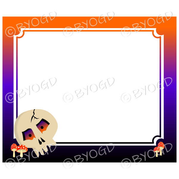 Halloween Background skull frame