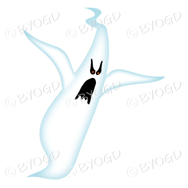 Halloween Ghost - opaque on clear background