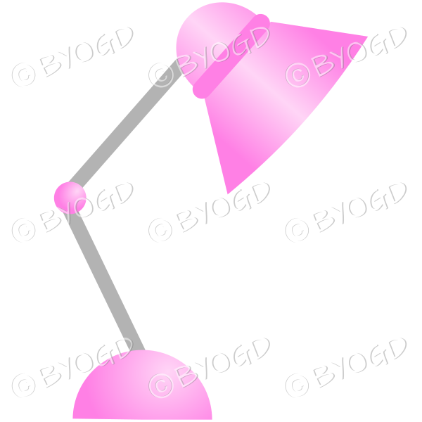 Pink desk lamp just right for your office.