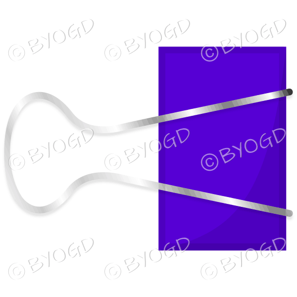 Purple paper clip fastener for your desk.