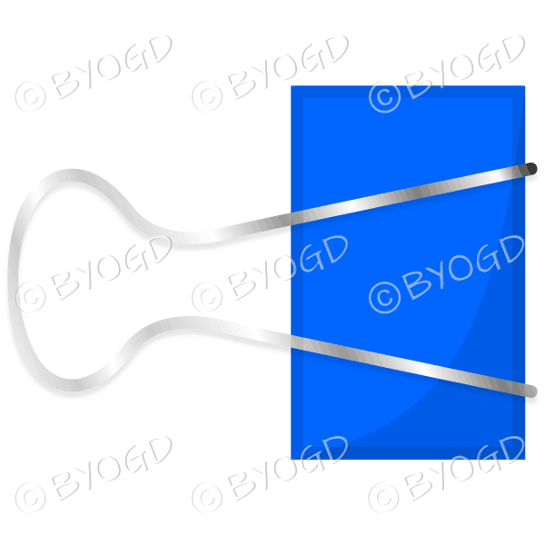 Blue paper clip fastener for your desk.