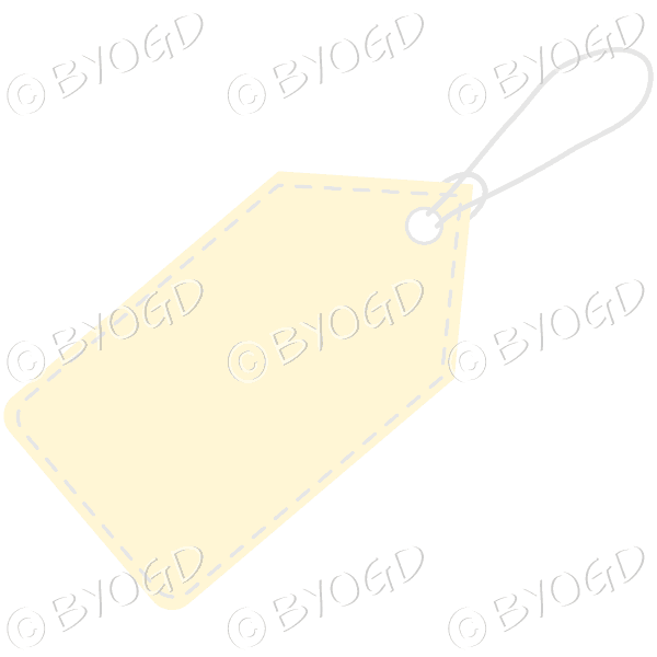 Pale yellow swing tag to show your sale offers.