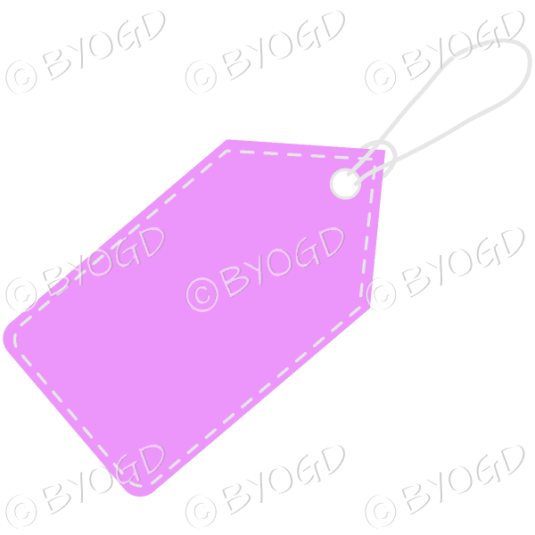 Pink swing tag to show your sale offers.