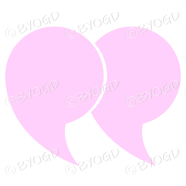 Pink speech marks to draw attention to your posts.