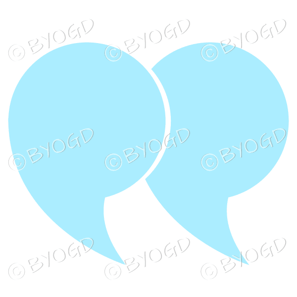 Light Blue speech marks to draw attention to your posts.