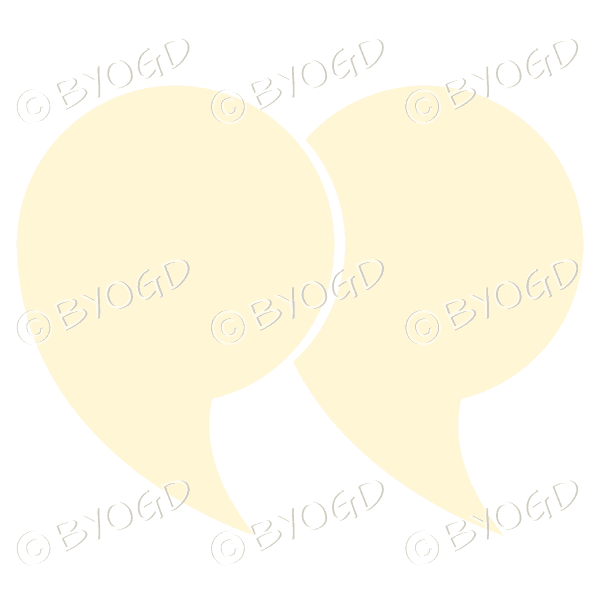 Pale Yellow speech marks to draw attention to your posts.