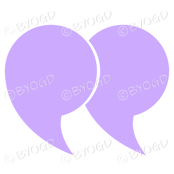 Purple speech marks to draw attention to your posts.