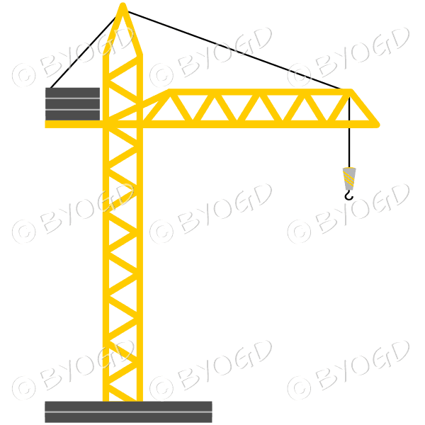 A yellow crane straight from a construction site