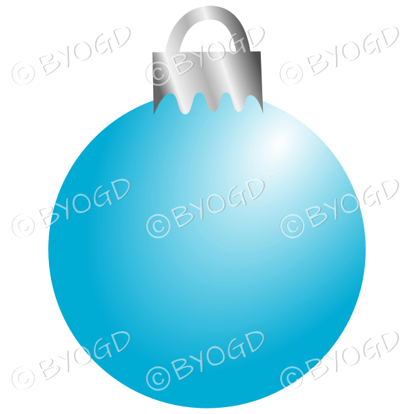 Light blue Christmas bauble decoration for your branding.