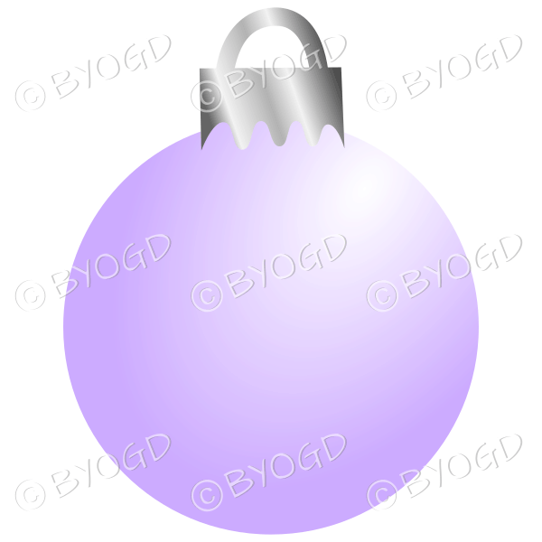 Purple Christmas bauble decoration for your branding