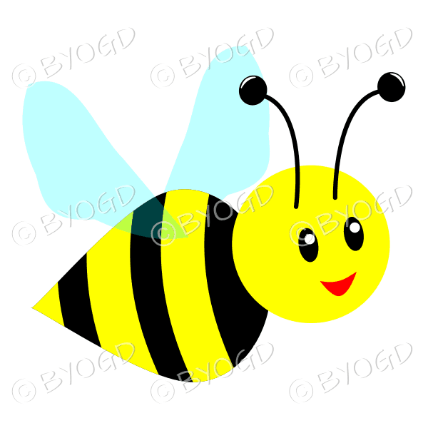 A yellow busy bee for your spring time flowers!