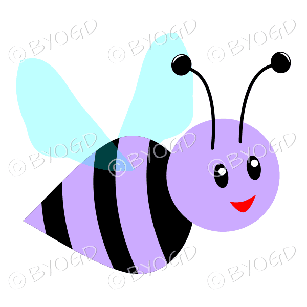 A purple busy bee for your springtime flowers!