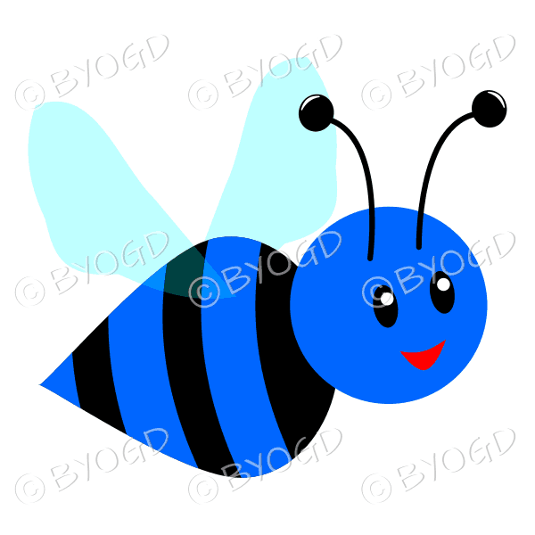 A blue busy bee for your springtime flowers!