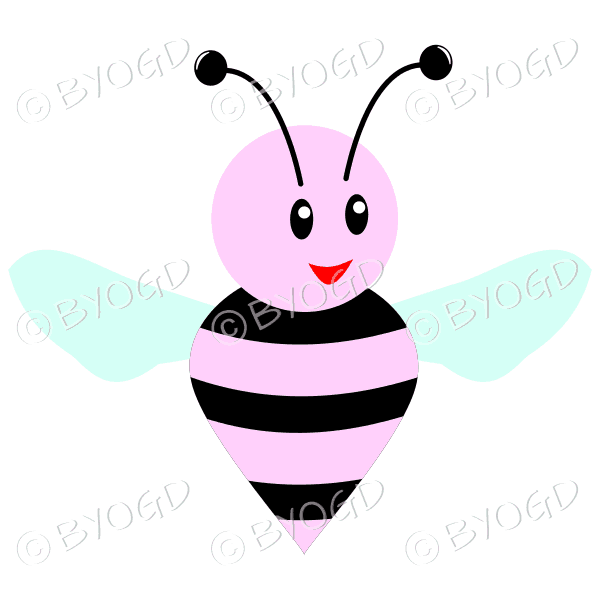 A pink bee for honey in your summer garden.