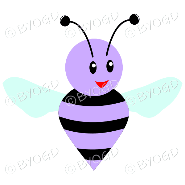 A purple bee for honey in your summer garden.