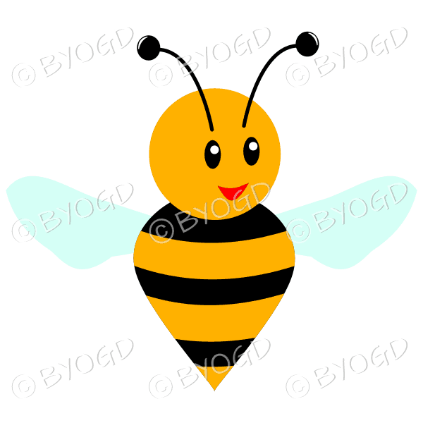 An orange bee for honey in your summer garden.