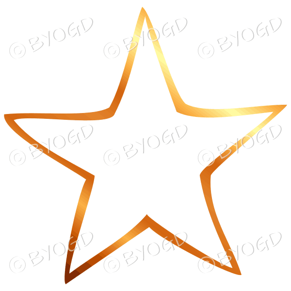 A hand-drawn style star outline in gold.