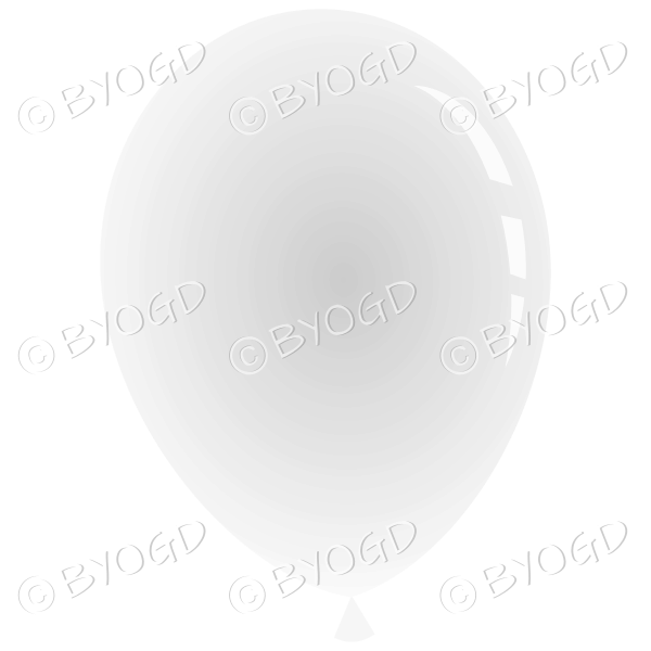 Silver party balloon.