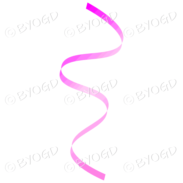 Pink flowing party streamer decoration.