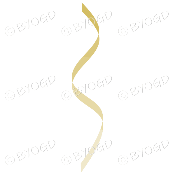 Pale Gold wavy party streamer decoration.