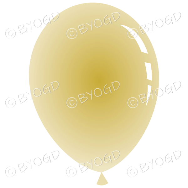 Pale gold party balloon