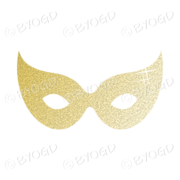 Pale gold Glitter effect Party Mask.