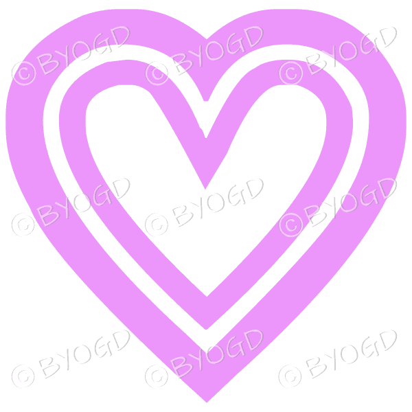 Pink double heart icon sticker for your social media
