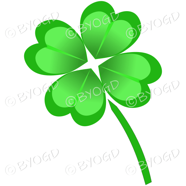Irish Shamrock lucky 4 leaf clover