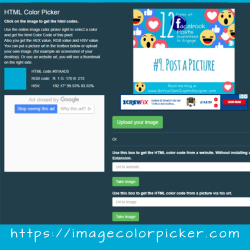 Hex code picker to help you Echo your brand colours