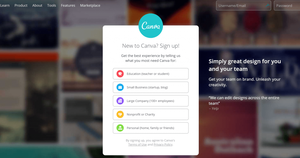 How to open a free Canva account