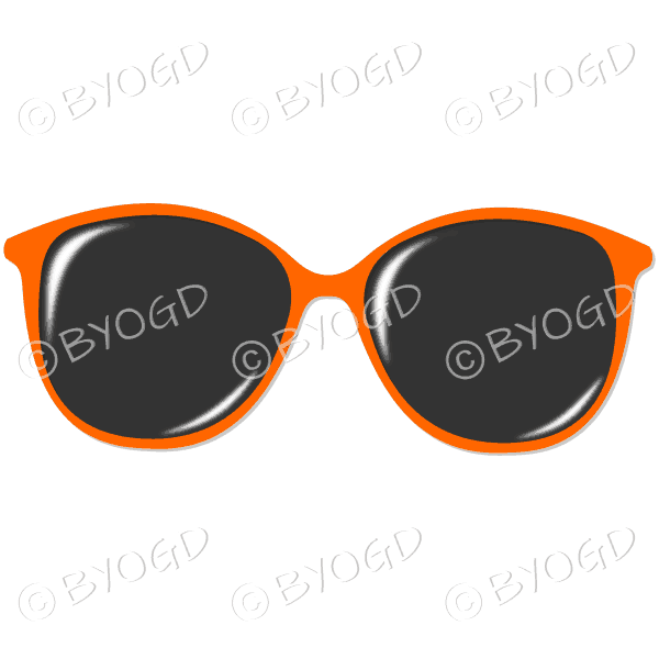 Orange sunglasses to shade your eyes