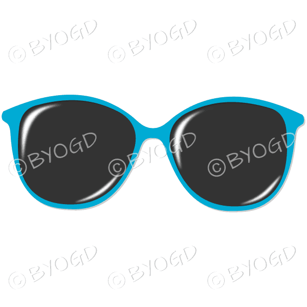 Light blue sunglasses to shade your eyes