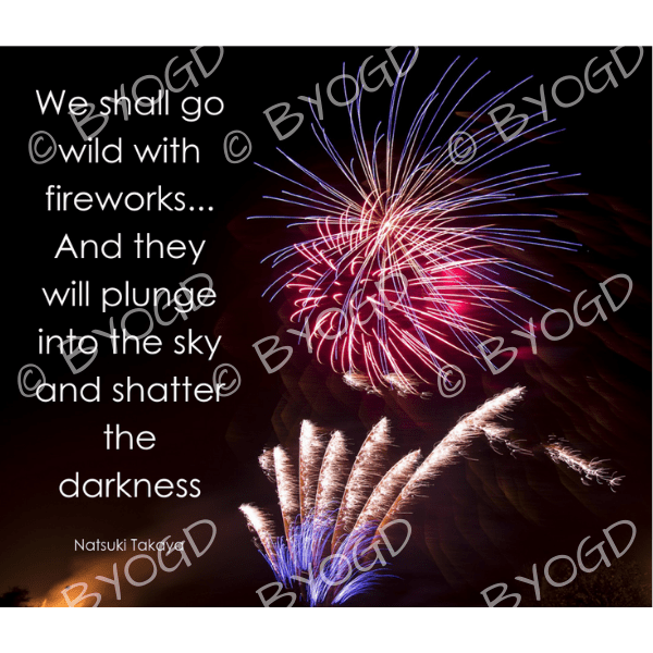 Quote image 222: We shall go wild with fireworks