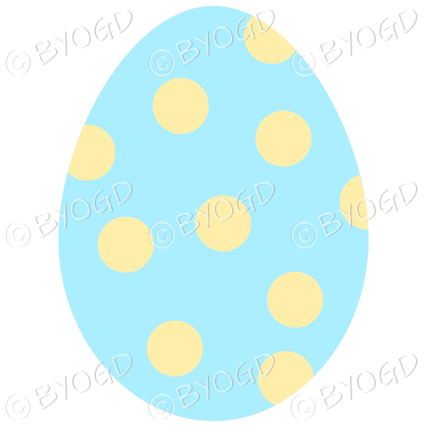Blue Easter Egg with yellow spot decoration