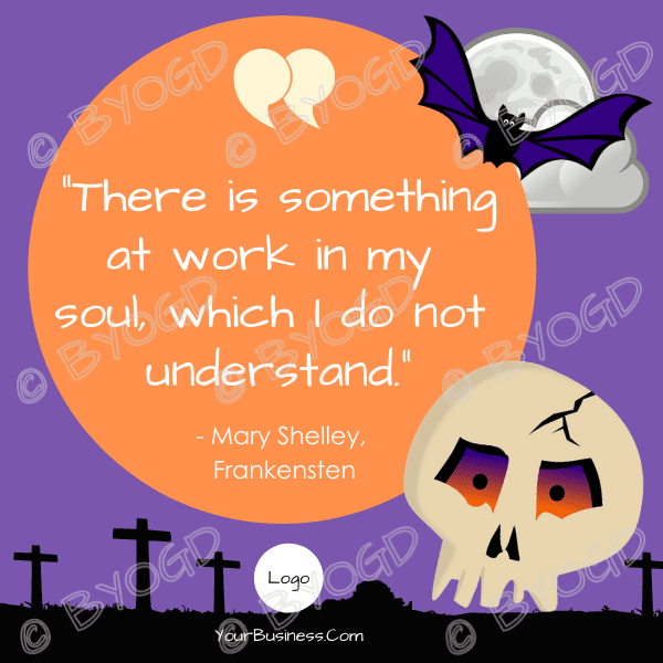 Done-for-you Halloween Quote image: There is something at work in my soul…
